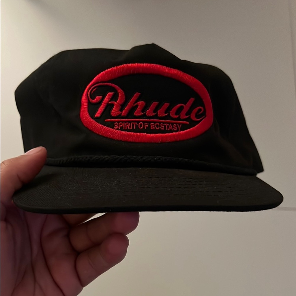 Rhude Black and Red Cap